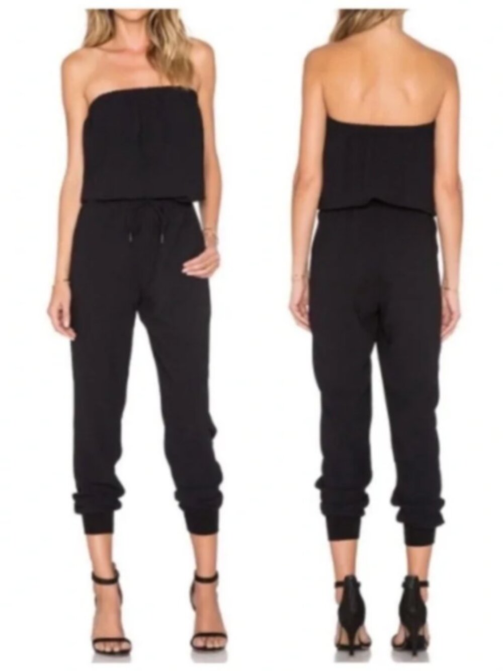 Joie Women's Black Strapless Jumpsuit Size XS